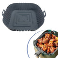 Renkli Isıya Dayanıklı Yıkanılabilir Silikon Fırın Ve Airfryer Kare Model Pişirme Matı 20 Cm