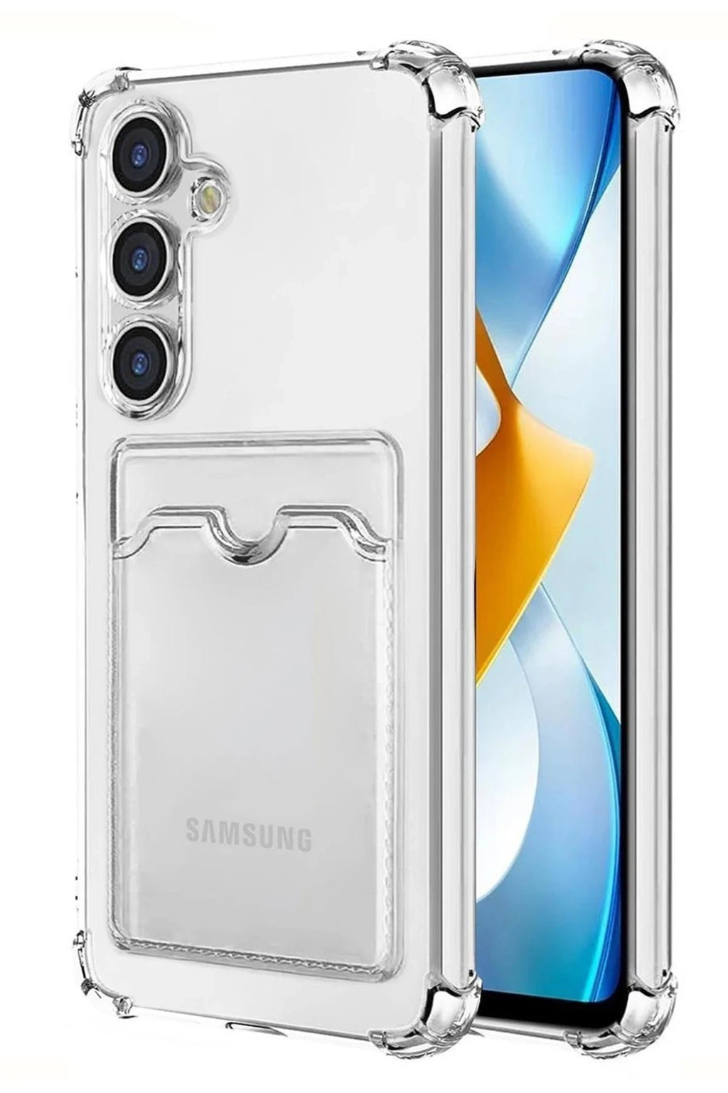 Mey İthalat® Samsung Galaxy S24 Plus Kılıf Kart Şeffaf Silikon - Şeffaf