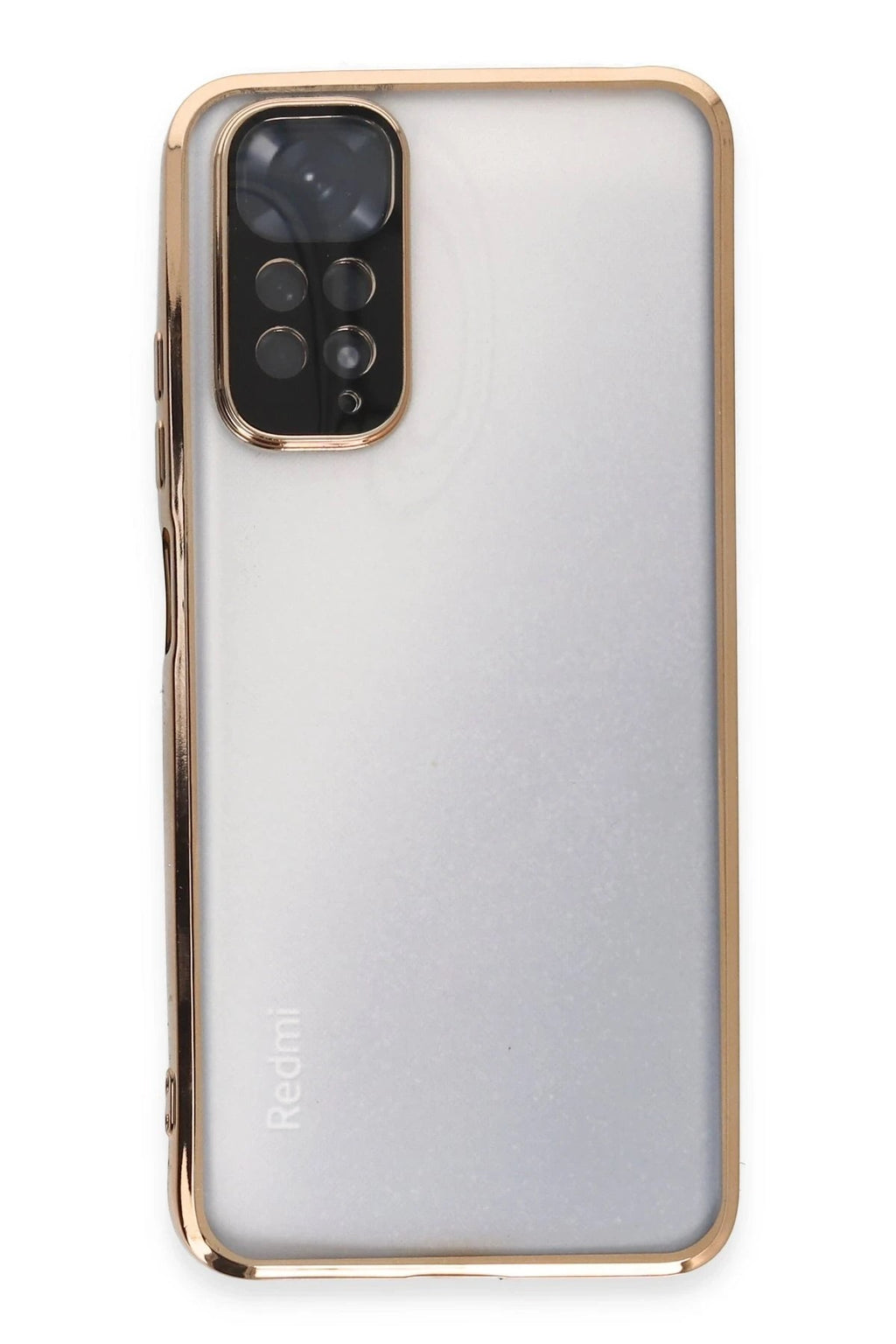Mey İthalat® Redmi Note 11 Kılıf Lensli Silikon - Gold