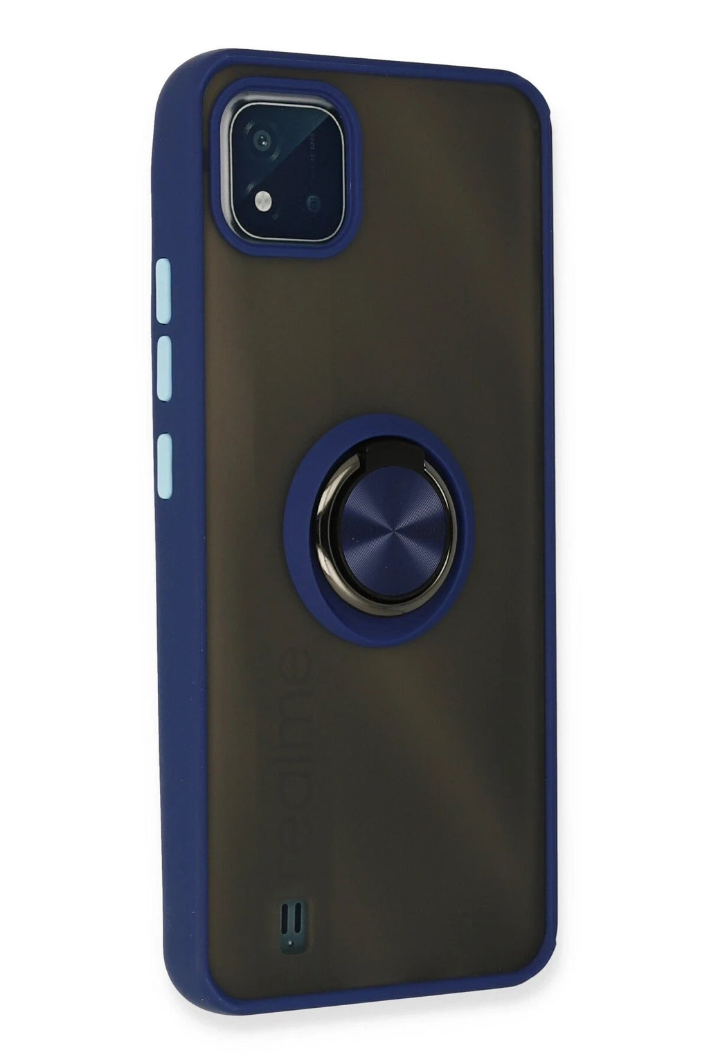 Mey İthalat® Realme C11 2021 Kılıf Montreal Yüzüklü Silikon Kapak - Lacivert