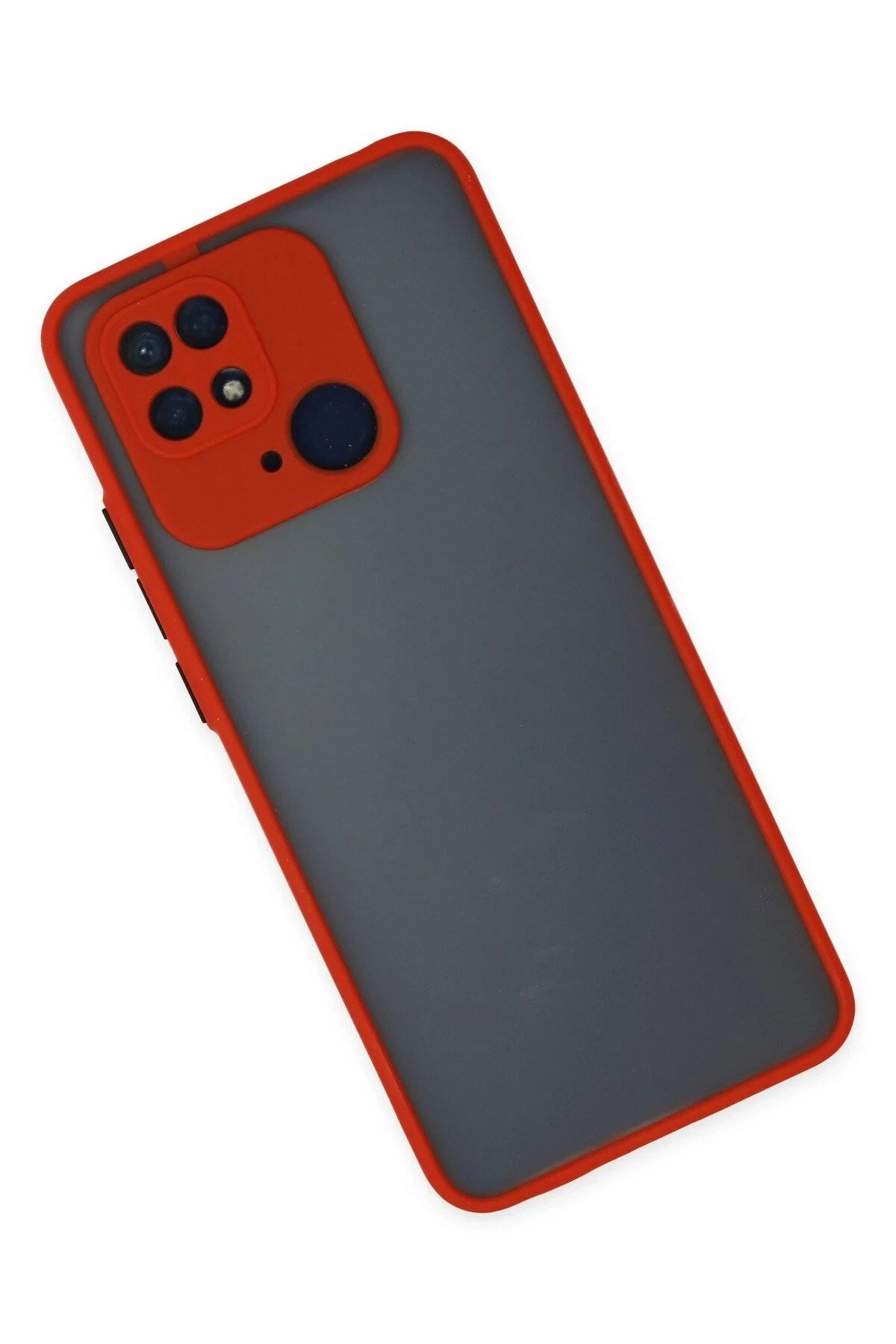 Mey İthalat® Redmi 10C Kılıf Montreal Silikon Kapak - Kırmızı