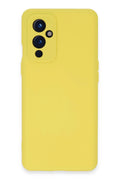 Mey İthalat® One Plus 9 Kılıf Nano içi Kadife Silikon - Sarı
