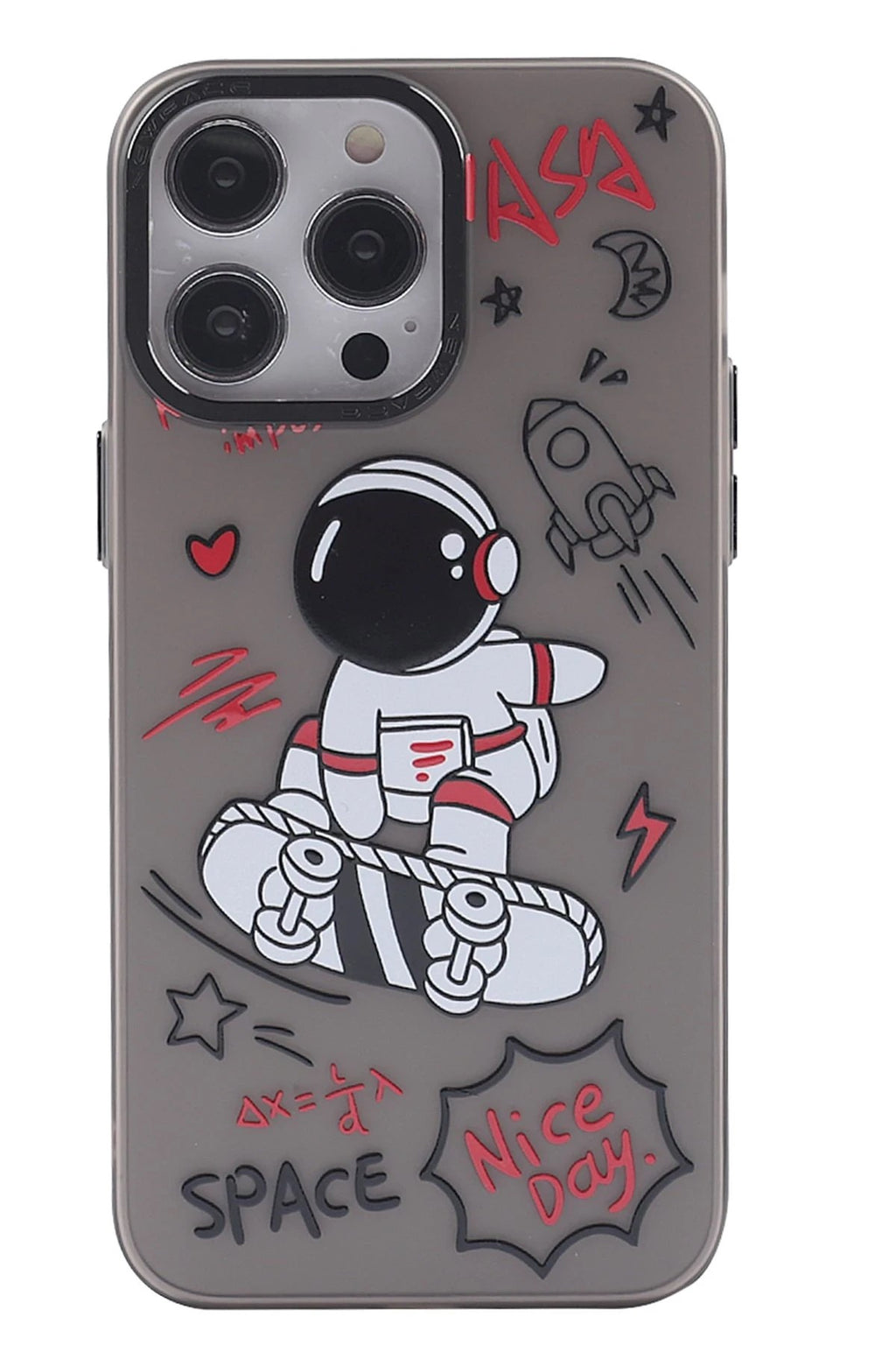 Mey İthalat® iPhone 14 Pro Max Kılıf Desenli Kapak - Siyah - 1