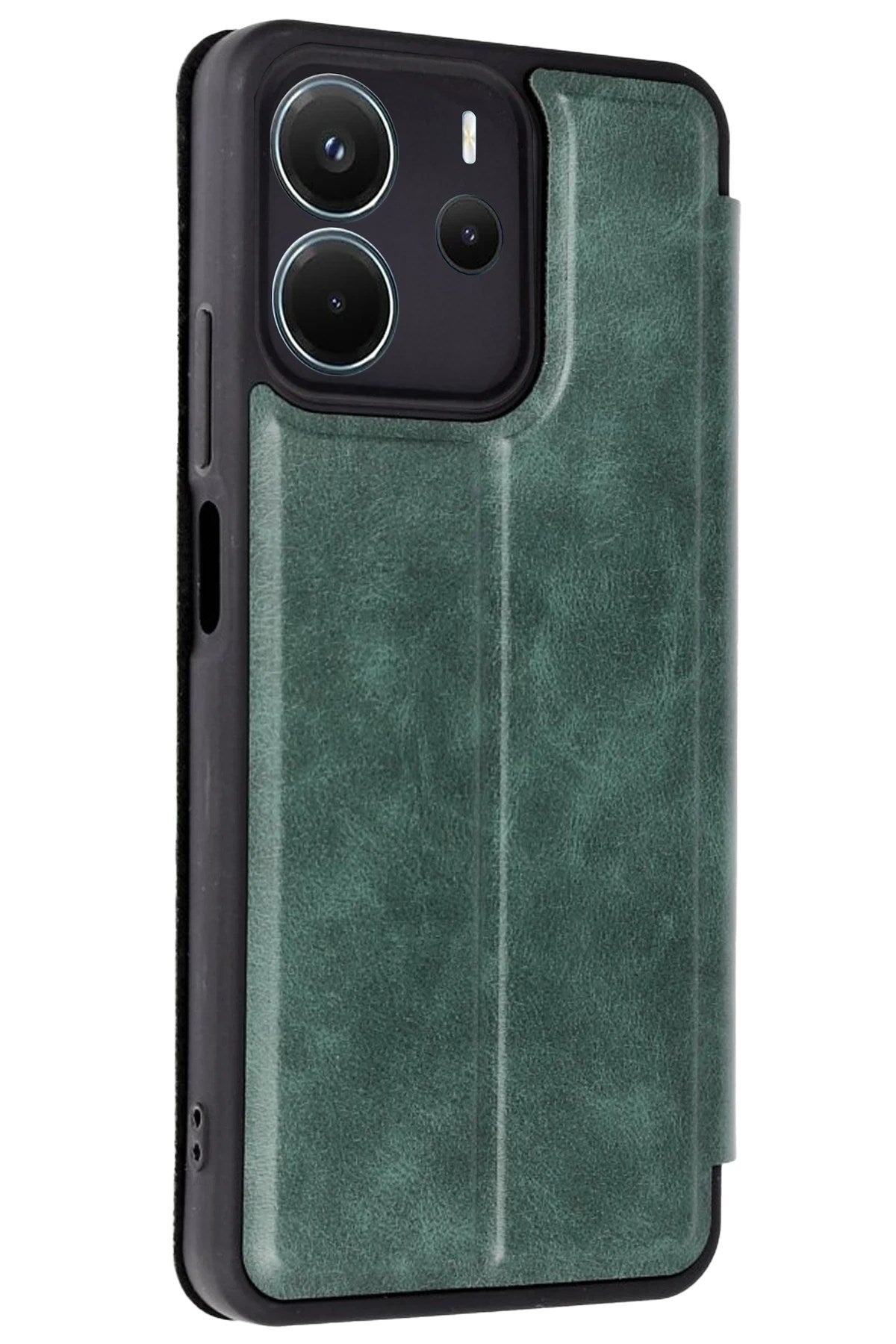 Mey İthalat® Redmi Note 14 4G Kılıf Flip Cover - Koyu Yeşil