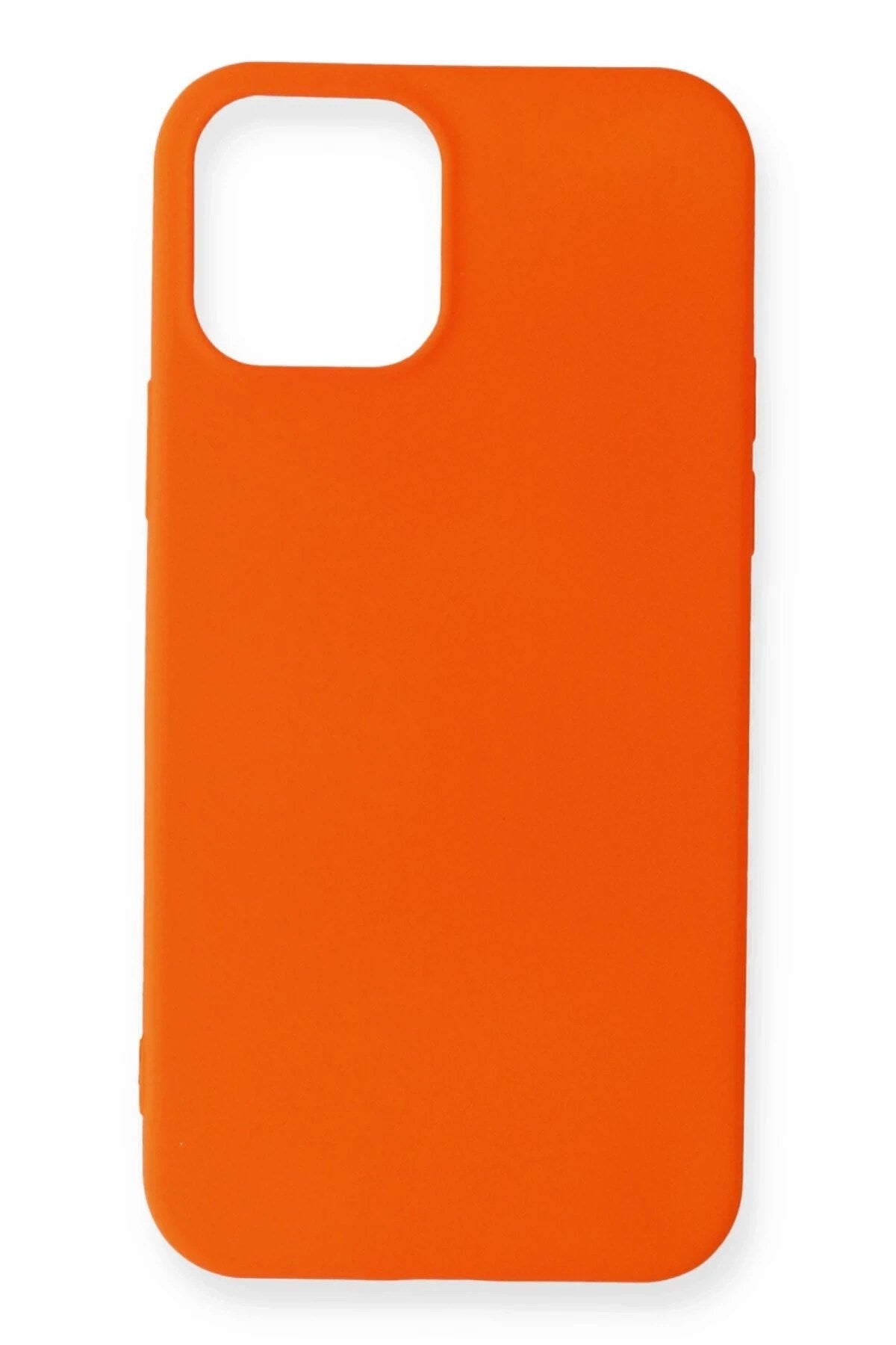Mey İthalat® iPhone 12 Mini Kılıf First Silikon - Turuncu