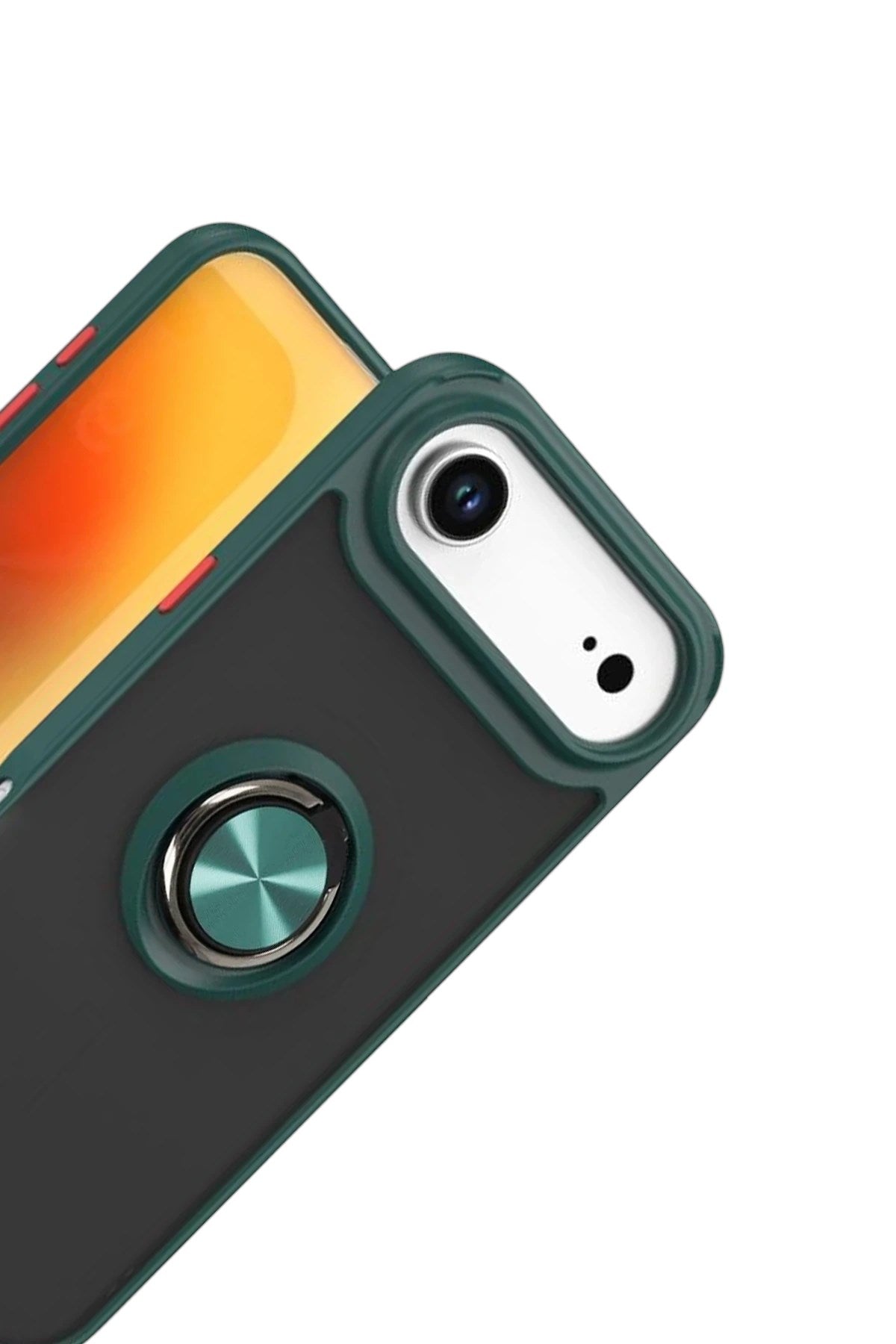 Mey İthalat® iPhone 17 Air Montreal Yüzüklü Silikon Kapak - Yeşil