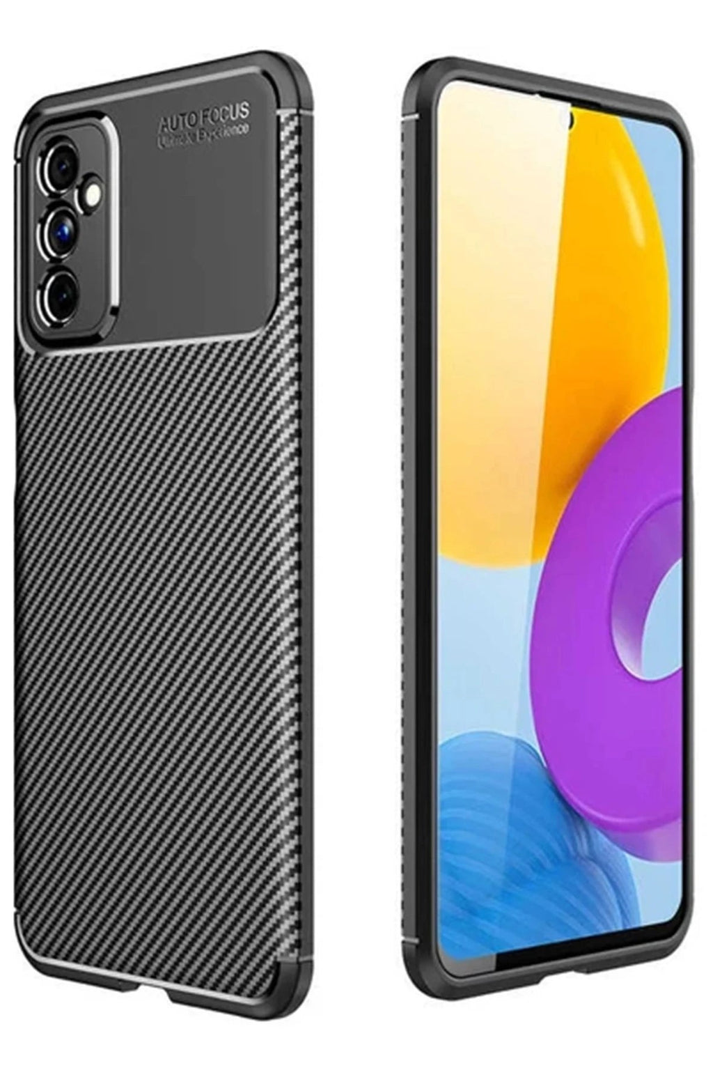 Mey İthalat® Samsung Galaxy M52 5G Kılıf Auto Focus Karbon Kapak - Siyah