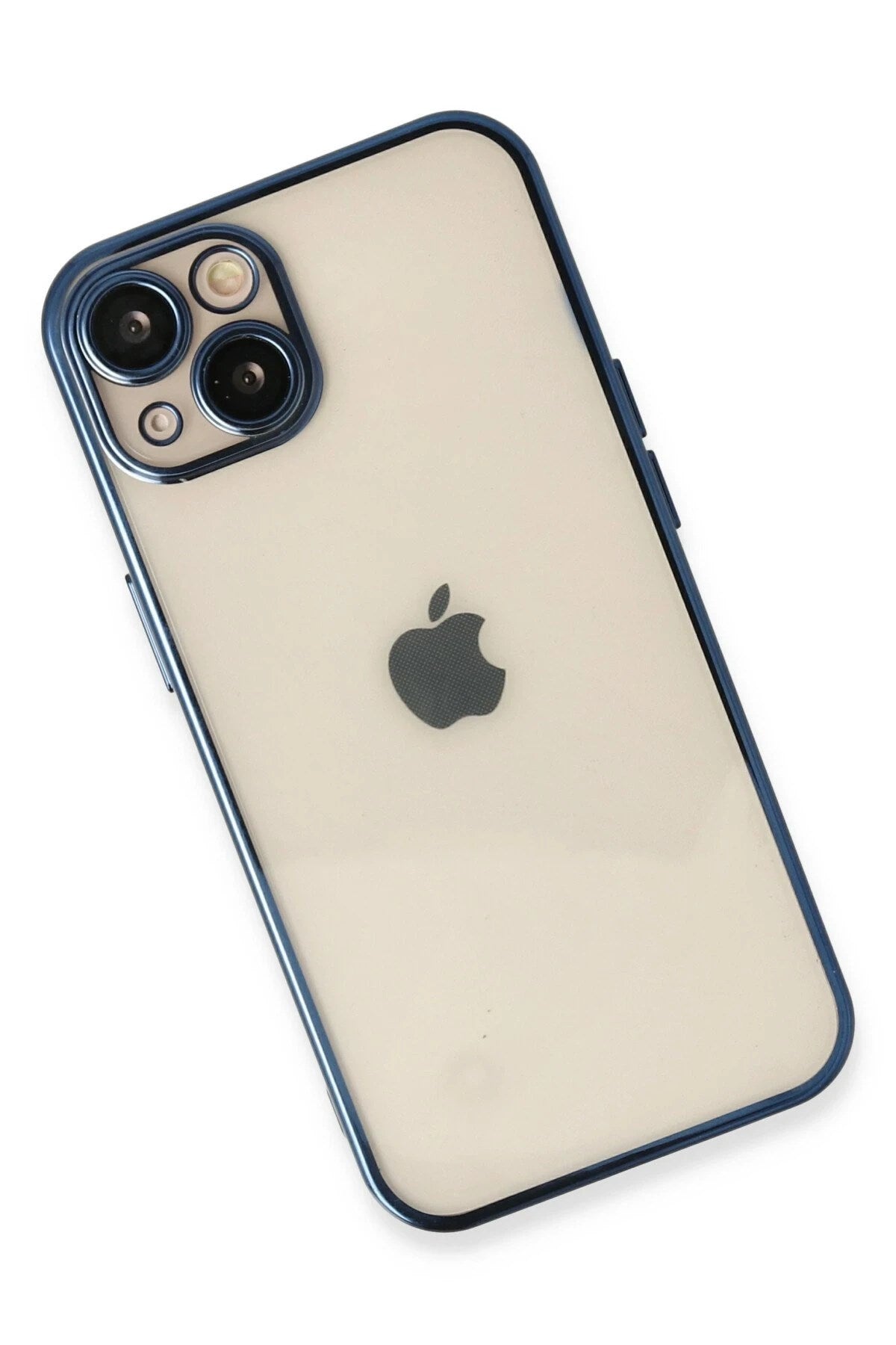 Mey İthalat® iPhone 13 Kılıf Lensli Silikon - Lacivert