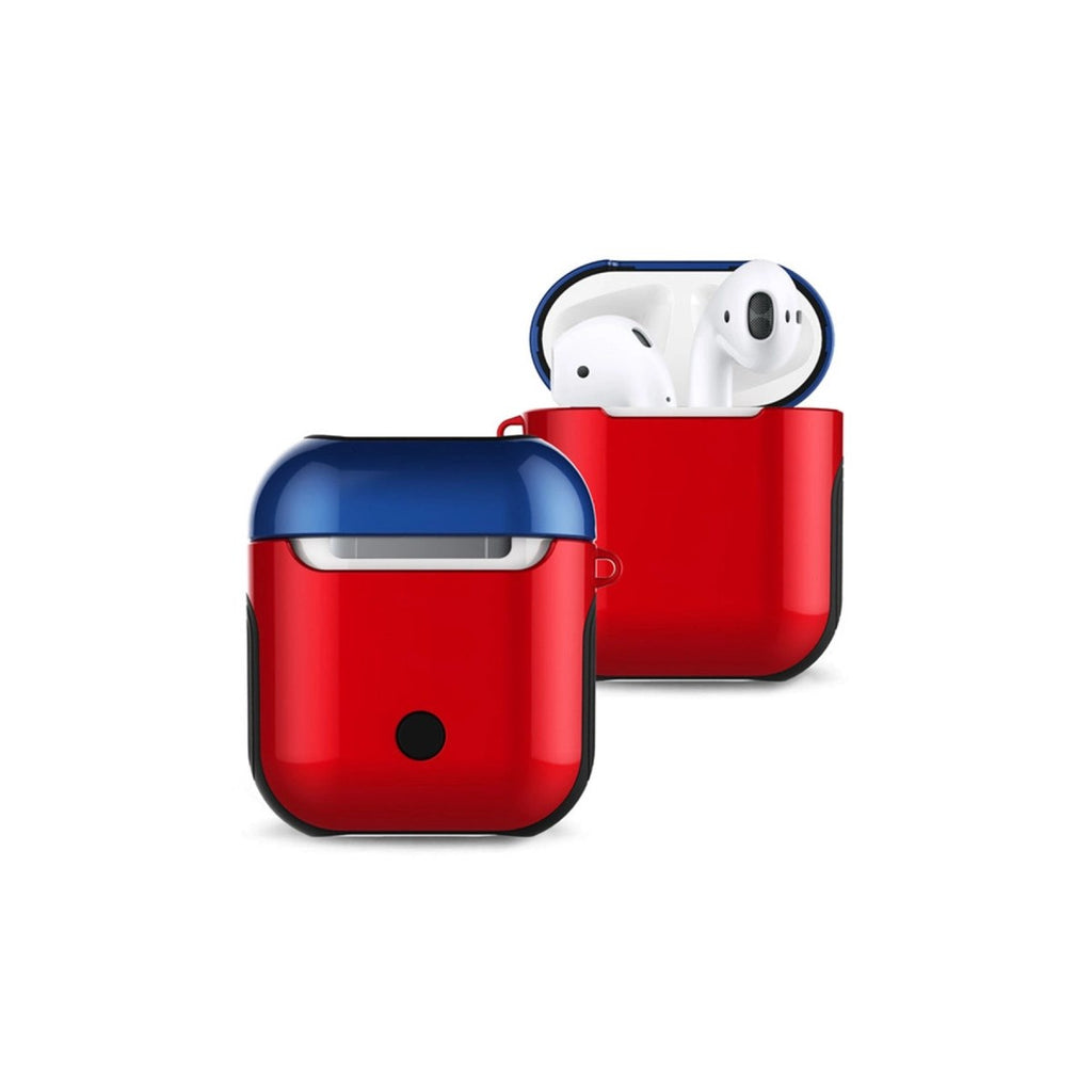 Mey İthalat® Airpods 2 (2.nesil) 3in1 Kılıf - Kırmızı-Lacivert