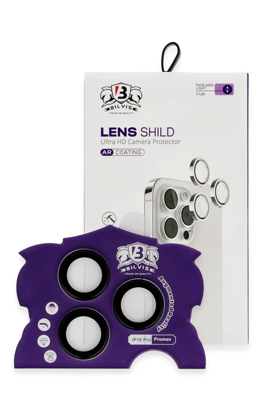 Mey İthalat® iPhone 16 Pro Max Bilvis Titan Kamera Lens - Siyah