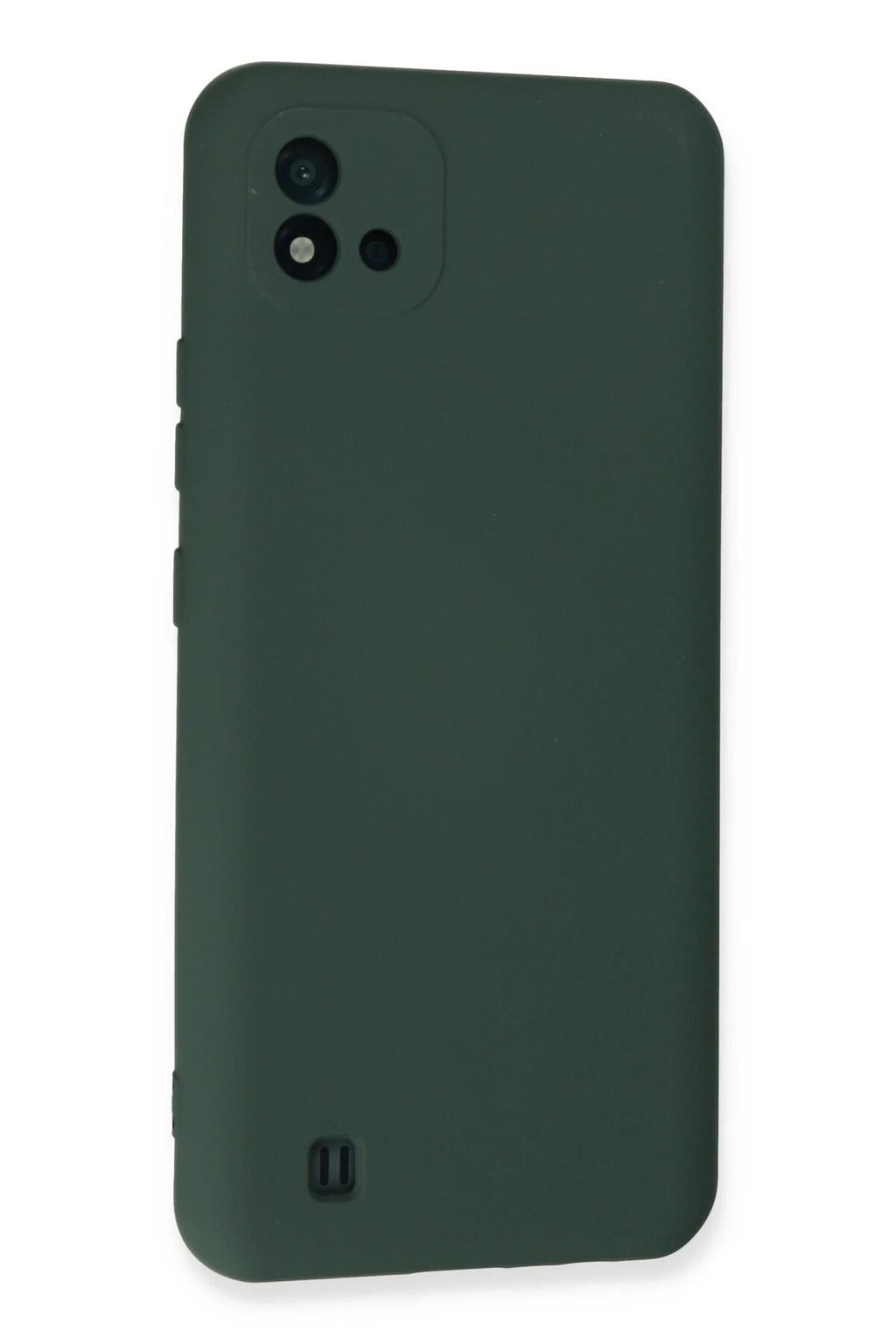 Mey İthalat® Realme C11 2021 Kılıf Nano içi Kadife Silikon - Koyu Yeşil
