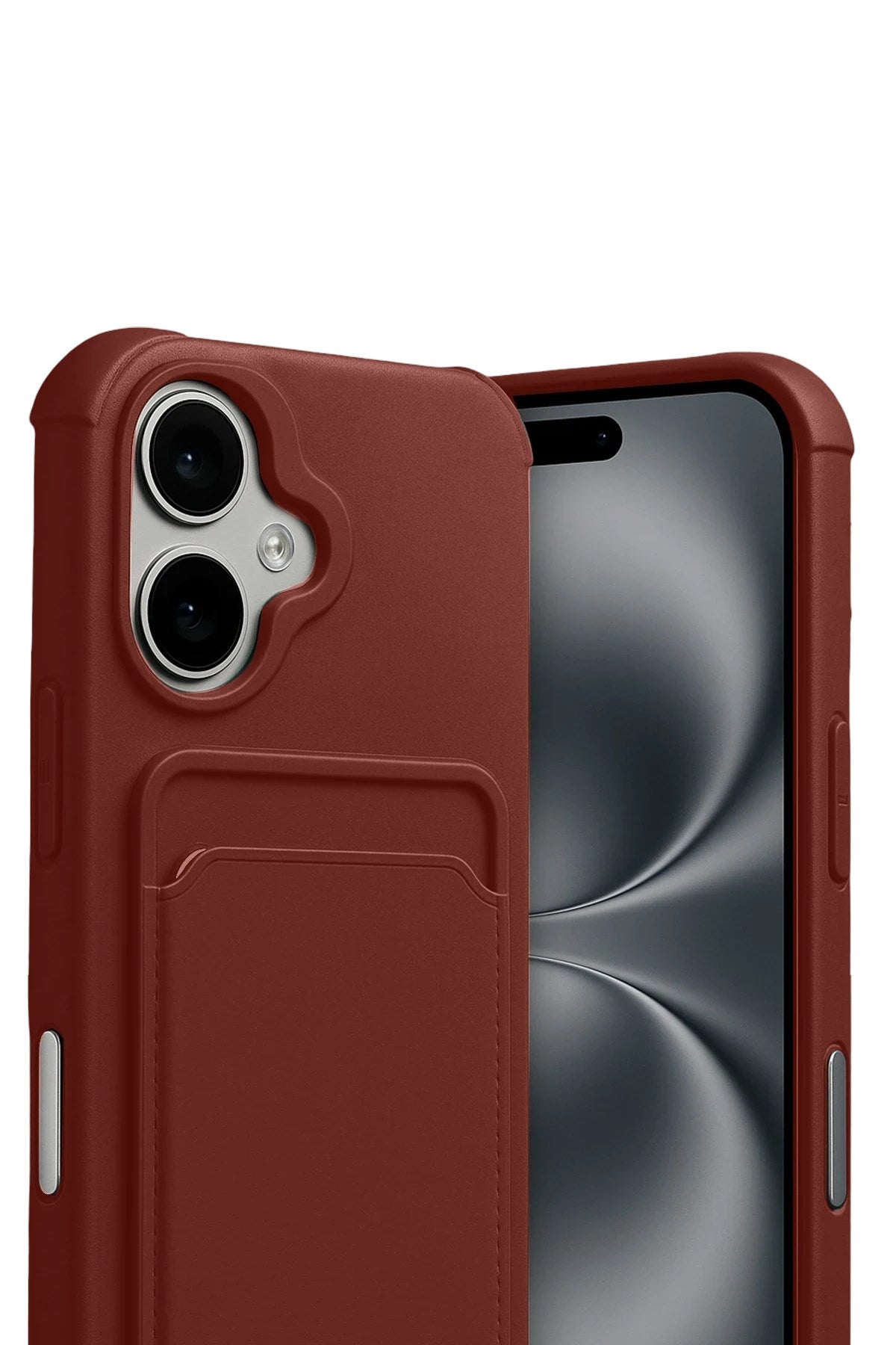Mey İthalat® iPhone 17 Kelvin Kartvizitli Silikon - Bordo