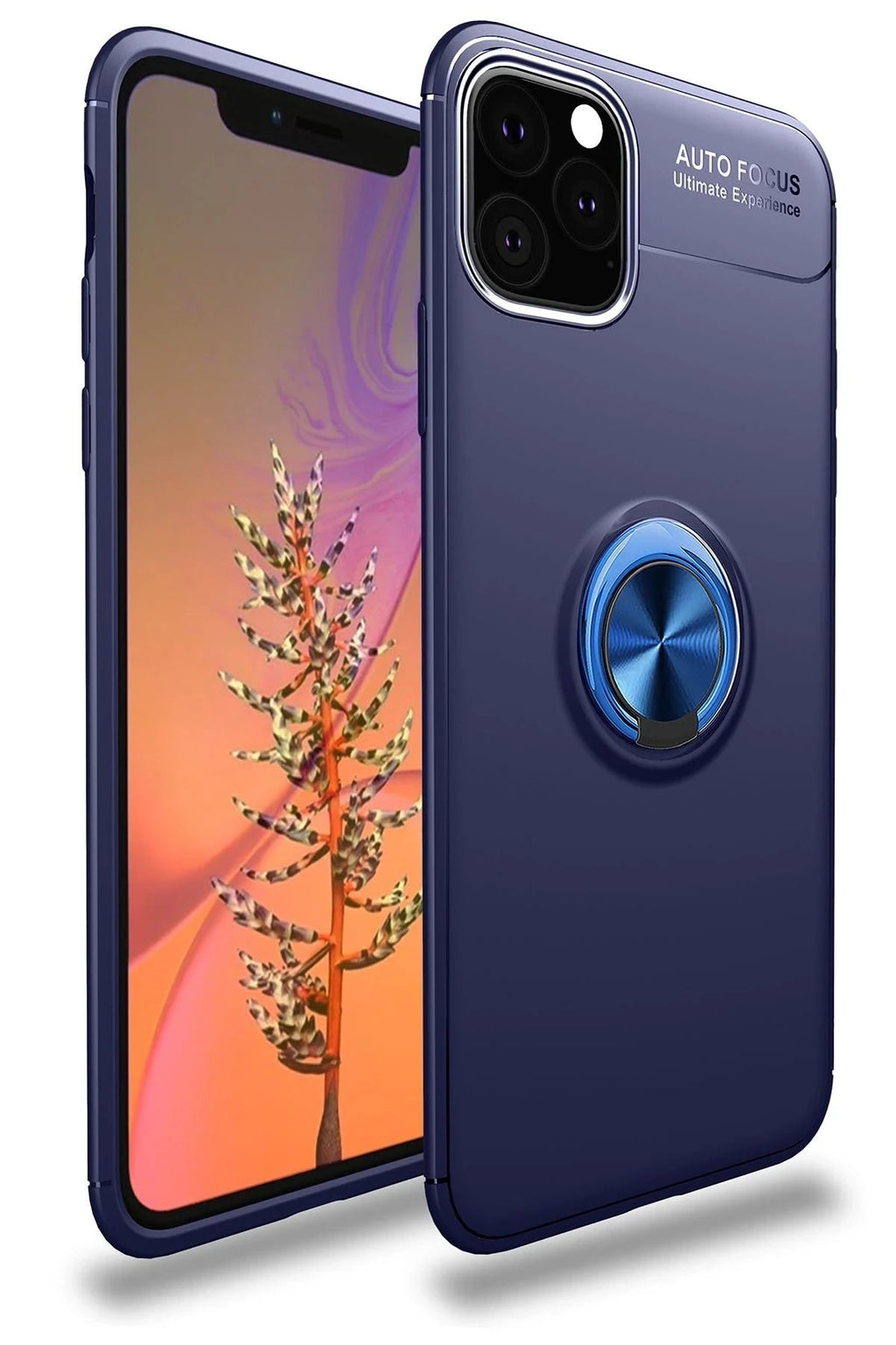 Mey İthalat® iPhone 11 Pro Kılıf Range Yüzüklü Silikon - Mavi