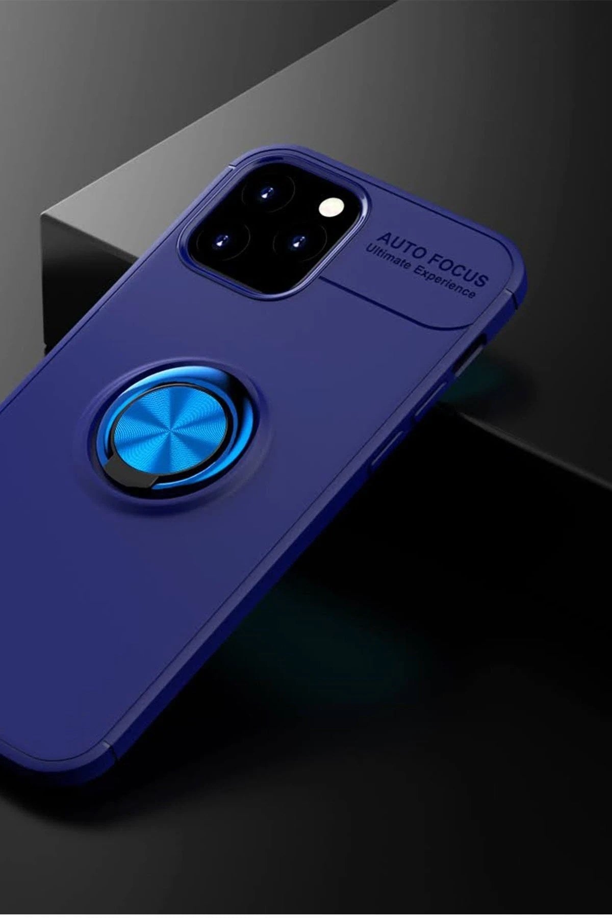 Mey İthalat® iPhone 12 Kılıf Range Yüzüklü Silikon - Mavi