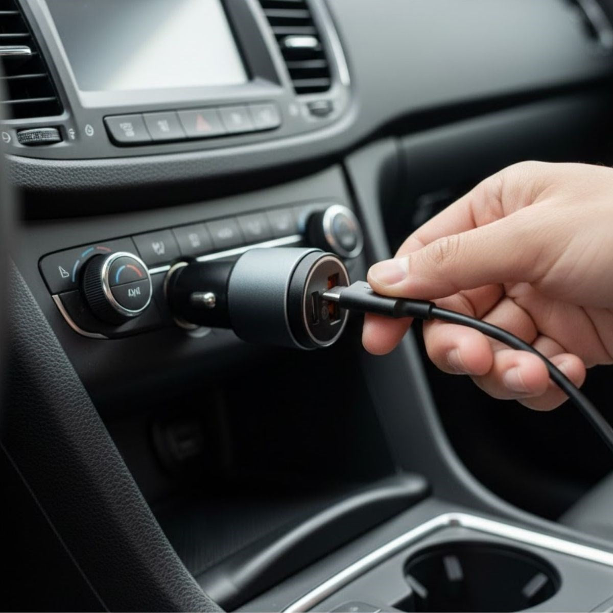 Araç İçi Çakmaklığa TakılanType-C ve USB Girişli 2 Portlu Hızlı Şarj Adaptörü