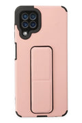 Mey İthalat® Samsung Galaxy A22 Kılıf Mega Standlı Silikon - Pudra