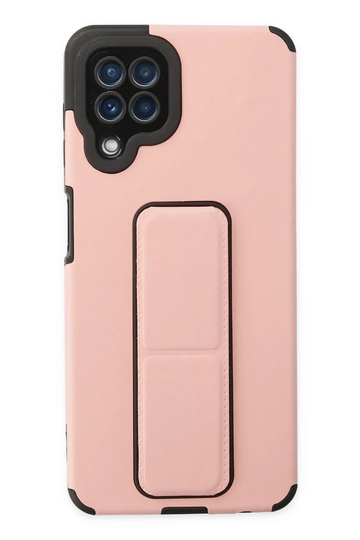 Mey İthalat® Samsung Galaxy A22 Kılıf Mega Standlı Silikon - Pudra