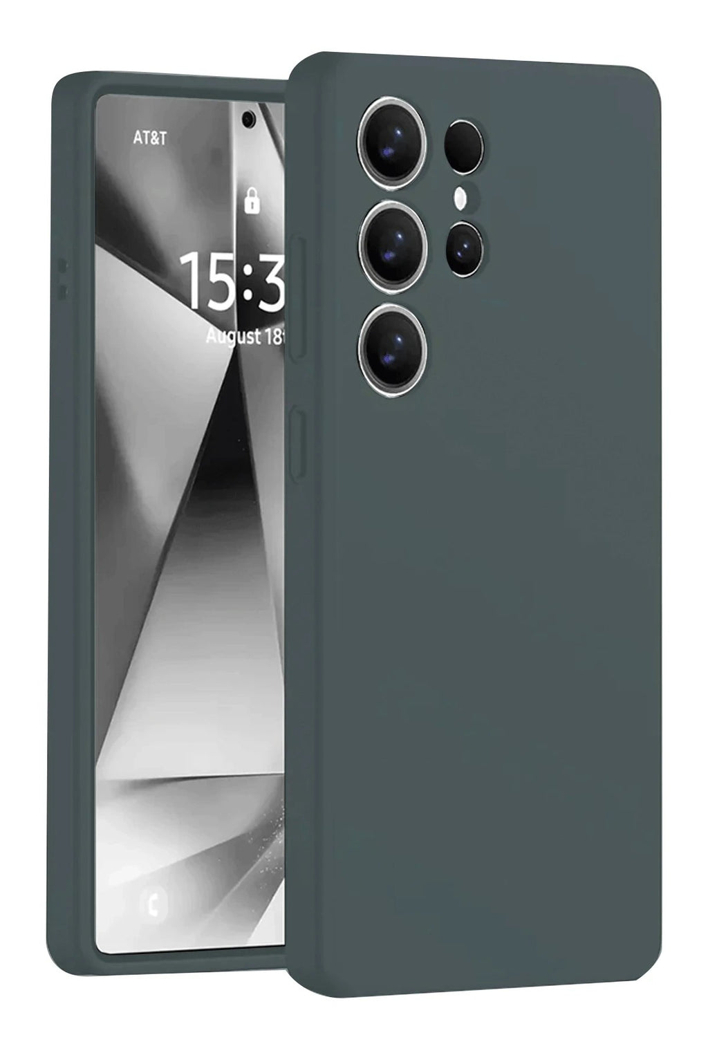 Mey İthalat® Samsung Galaxy S25 Ultra Kılıf Nano içi Kadife Silikon - Koyu Yeşil