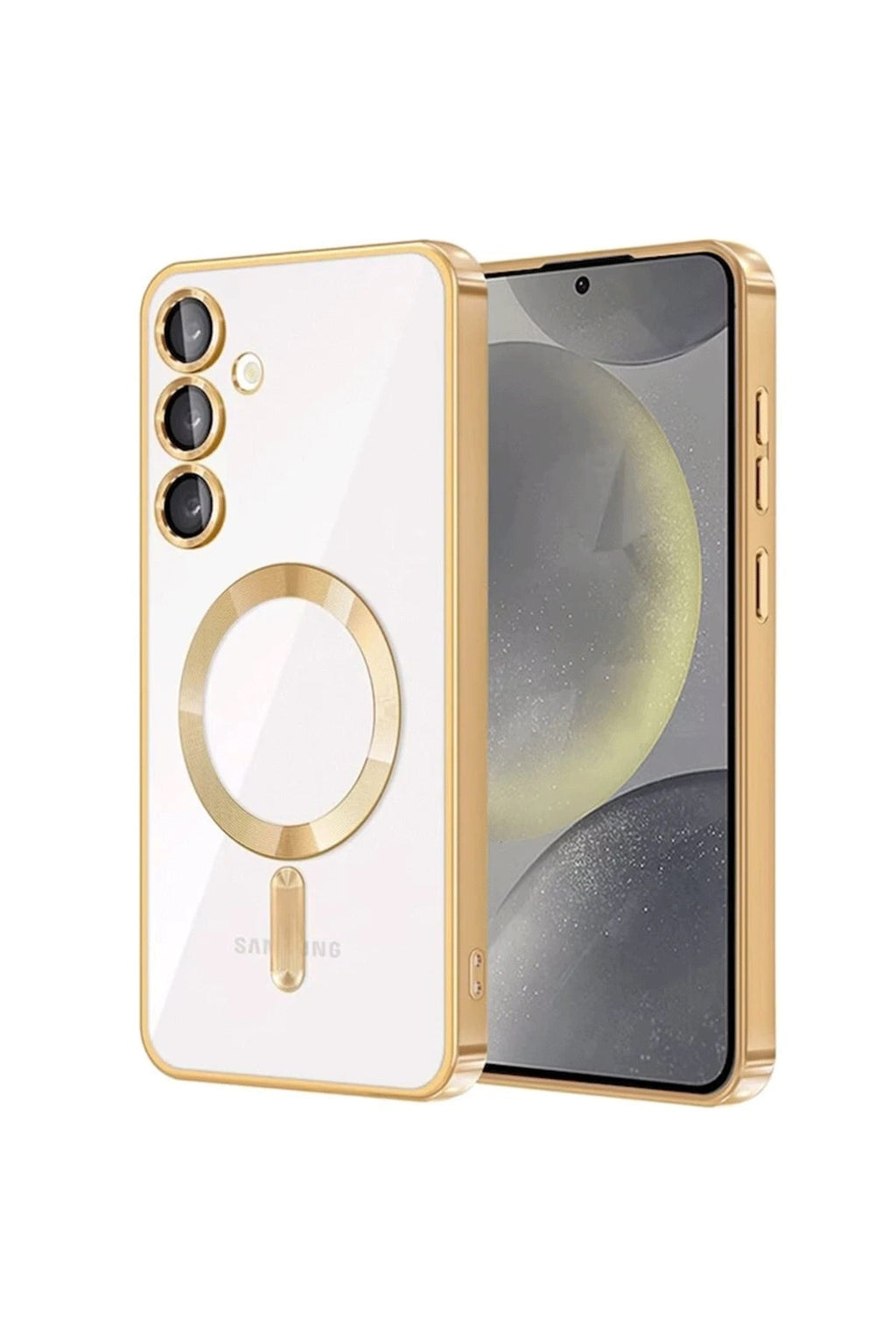 Mey İthalat® Samsung Galaxy S23 Plus Kılıf Kross Magneticsafe Kapak - Gold
