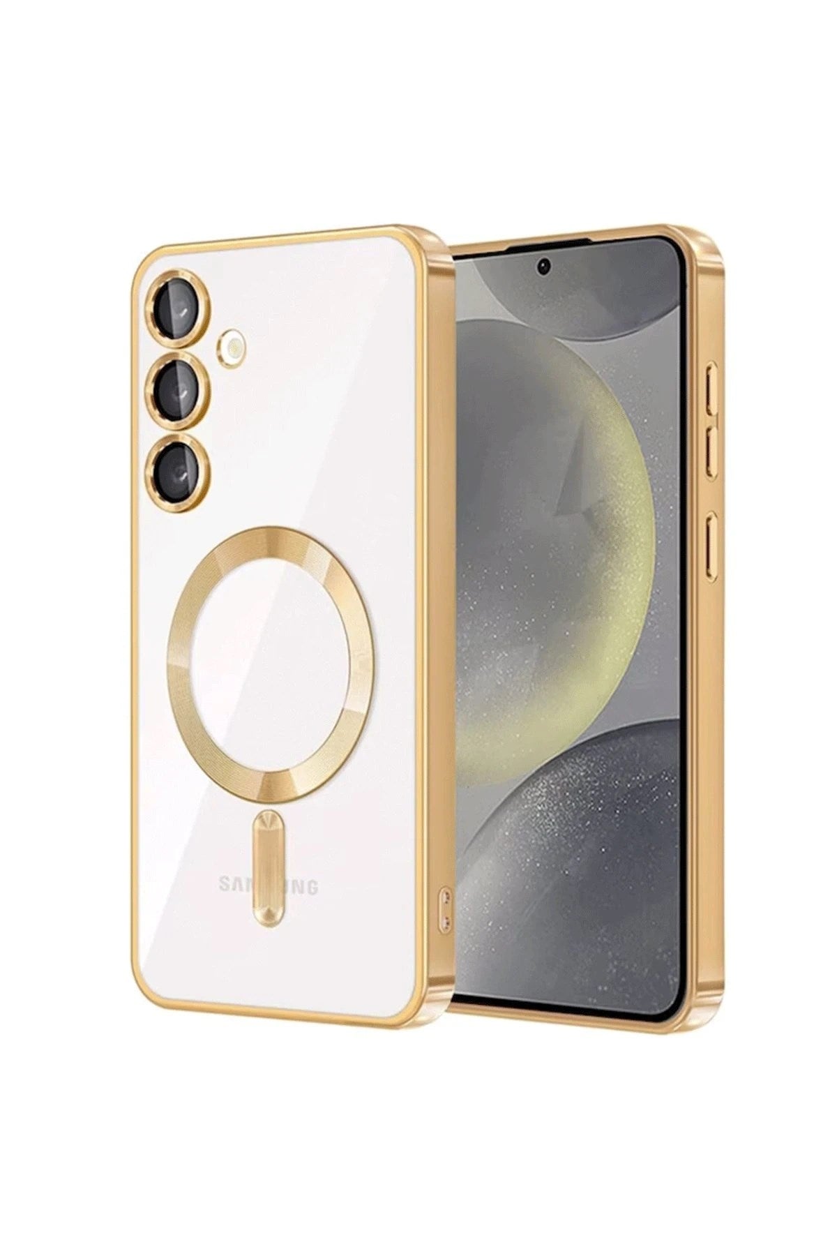 Mey İthalat® Samsung Galaxy S23 Plus Kılıf Kross Magneticsafe Kapak - Gold