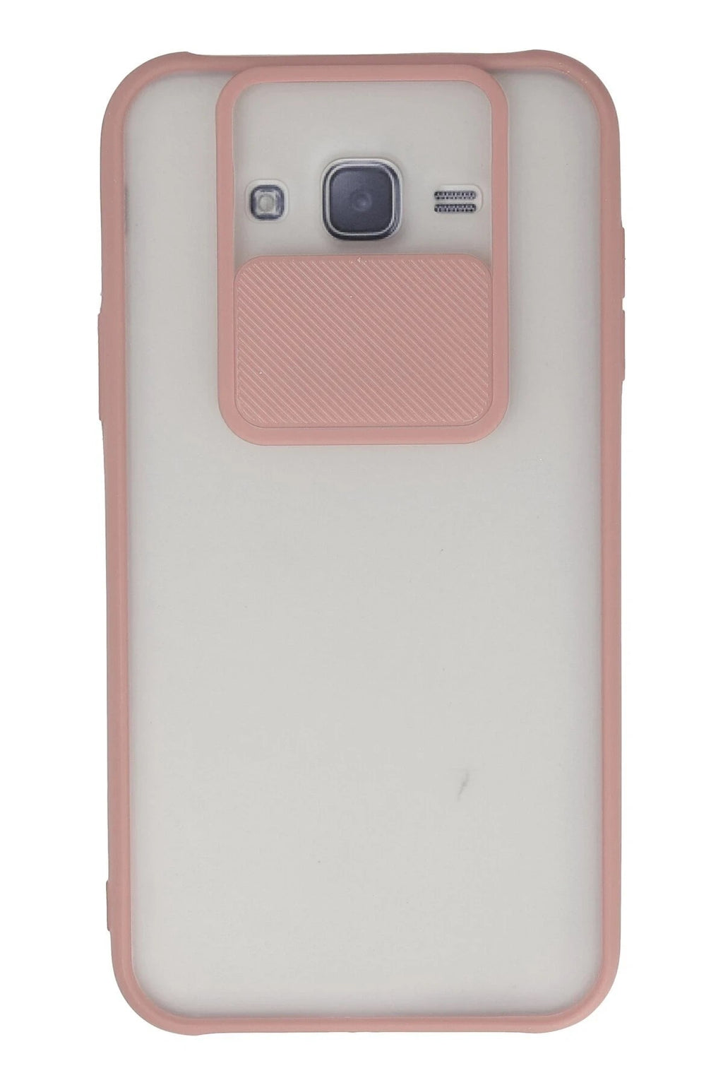 Mey İthalat® Samsung Galaxy J7 Kılıf Palm Buzlu Kamera Sürgülü Silikon - Pembe