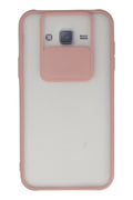 Mey İthalat® Samsung Galaxy J7 Kılıf Palm Buzlu Kamera Sürgülü Silikon - Pembe