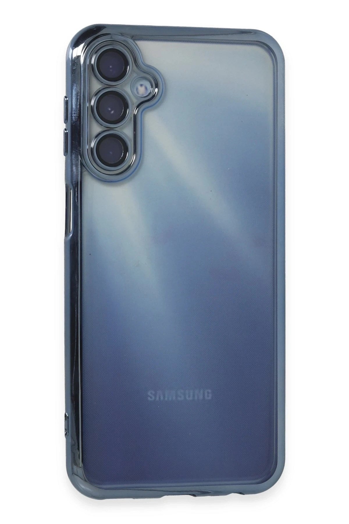 Mey İthalat® Samsung Galaxy A55 5G Kılıf Lensli Silikon - Açık Mavi
