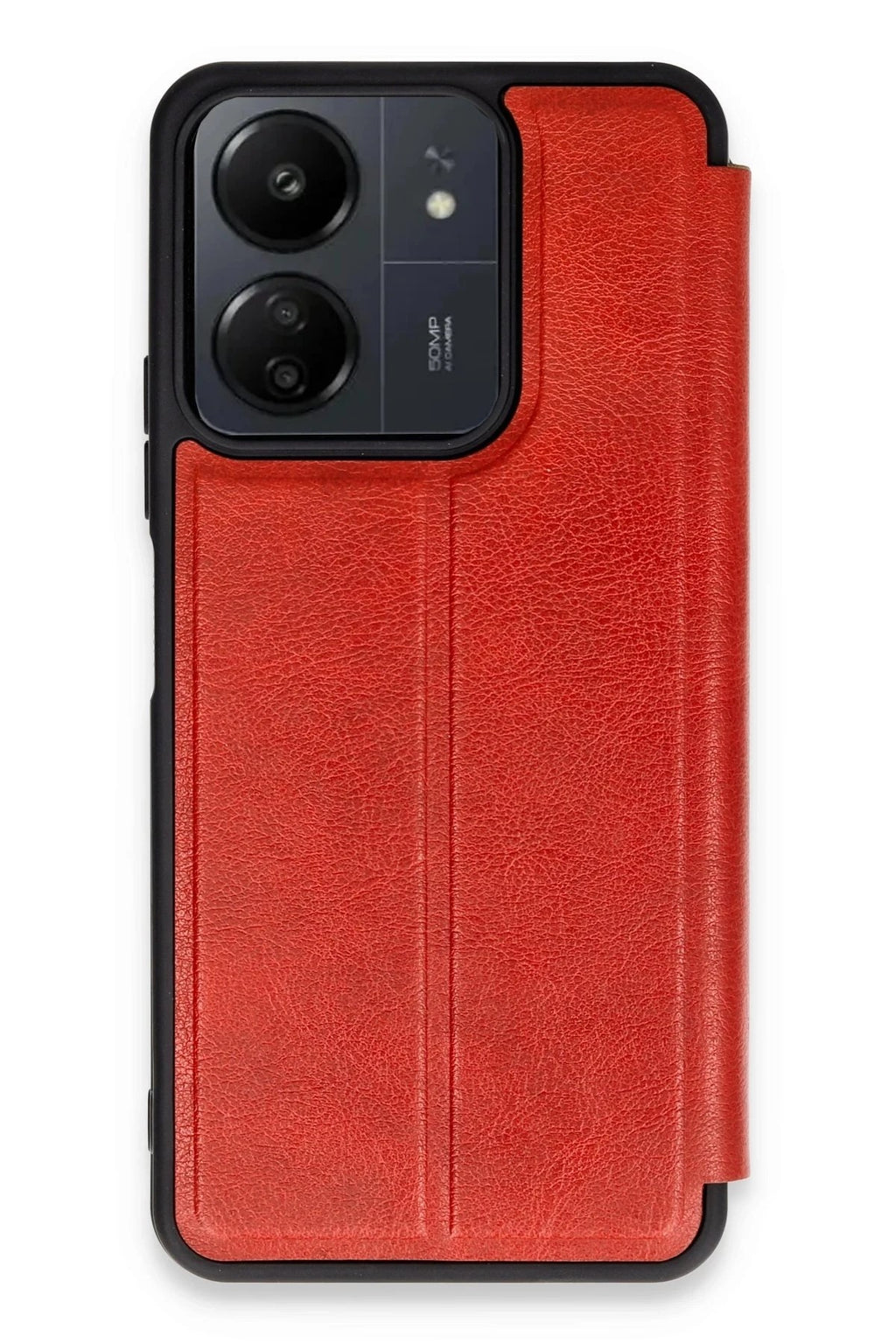Mey İthalat® Redmi 13C Kılıf Flip Cover - Kırmızı