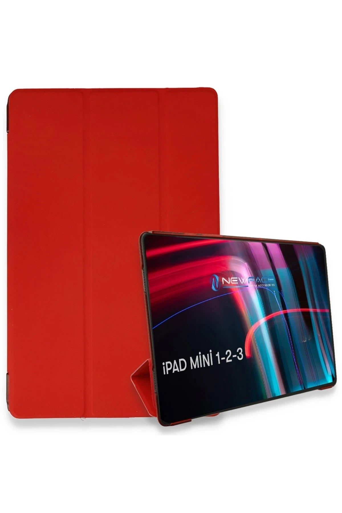 Mey İthalat® iPad Mini 3 Kılıf Tablet Smart Kılıf - Kırmızı