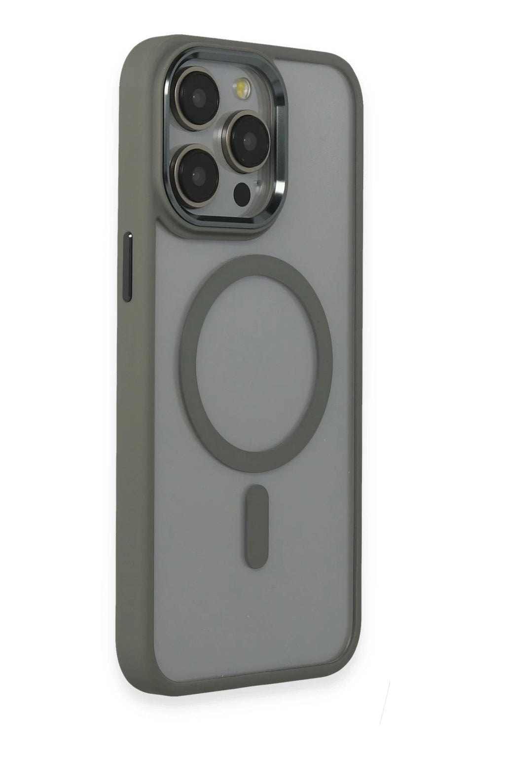 Mey İthalat® iPhone 15 Pro Max Kılıf Room Magneticsafe Silikon - Gri