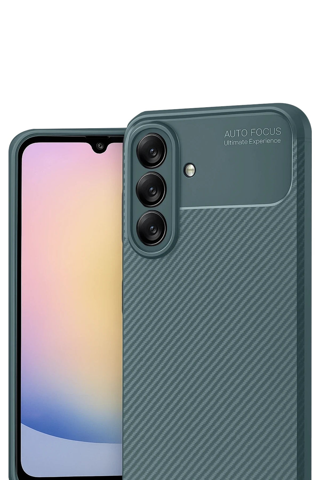 Mey İthalat® Samsung Galaxy A17 5G Auto Focus Karbon Kapak - Koyu Yeşil