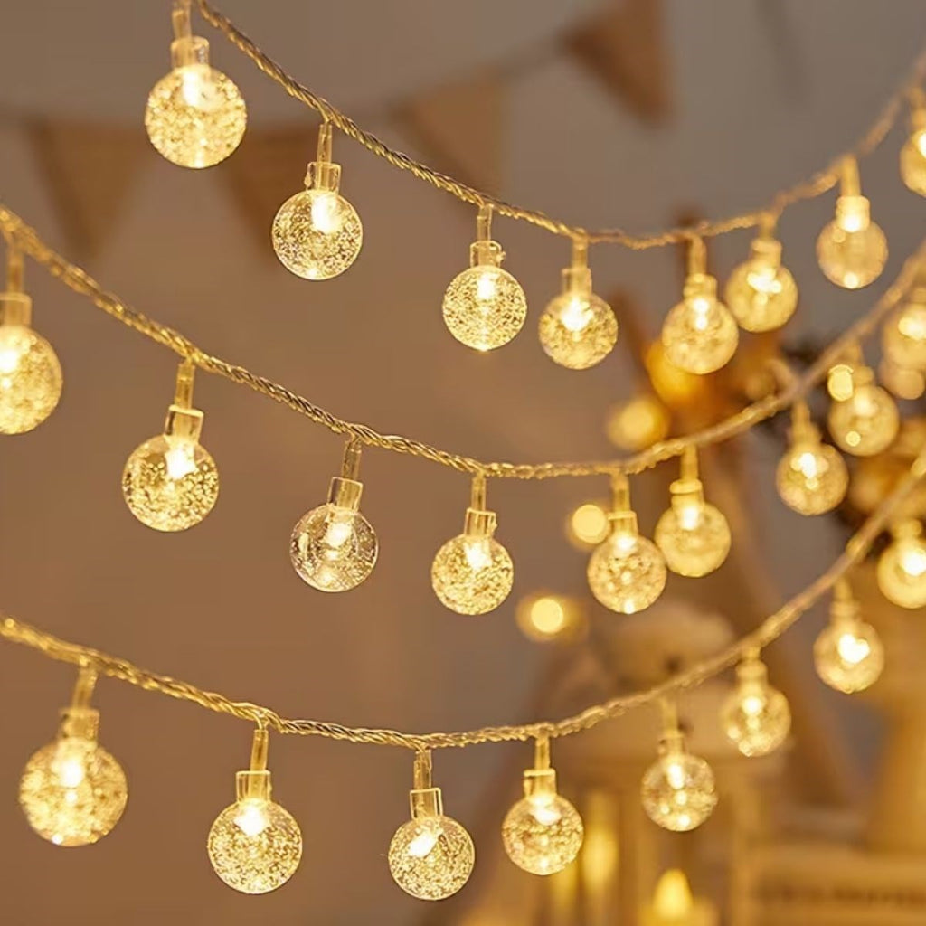 Mini Boncuk Detaylı 3.5 Metre USB LED Işık – 20 LED’li Dekoratif Ortam Aydınlatması