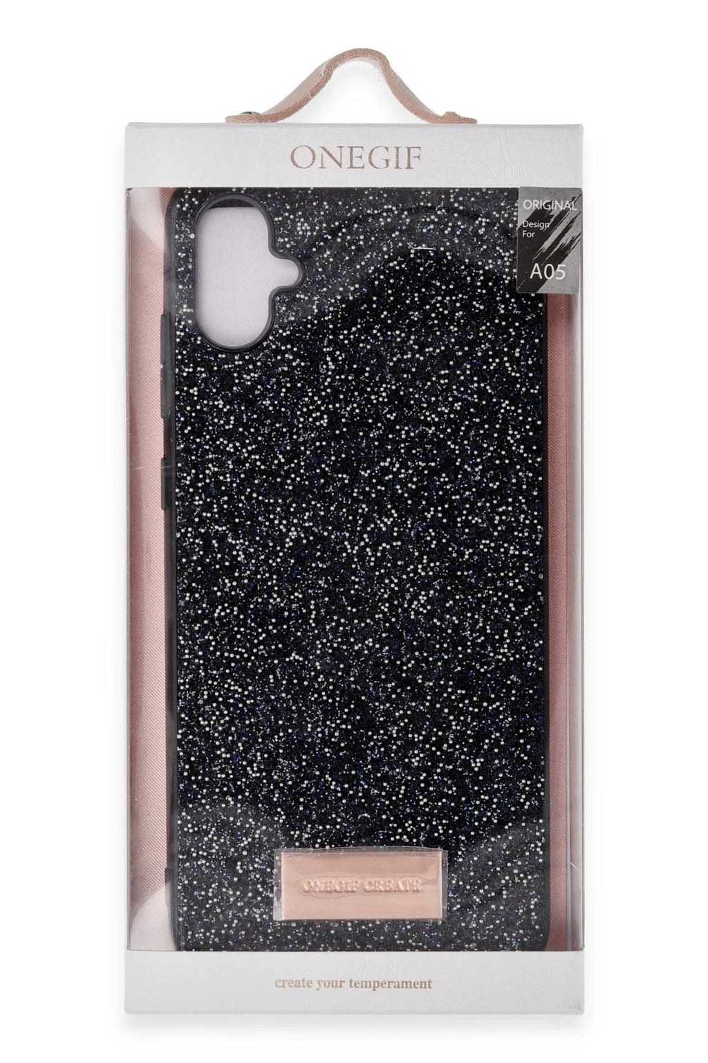 Mey İthalat® Samsung Galaxy A05 Bright Simli Kapak - Siyah