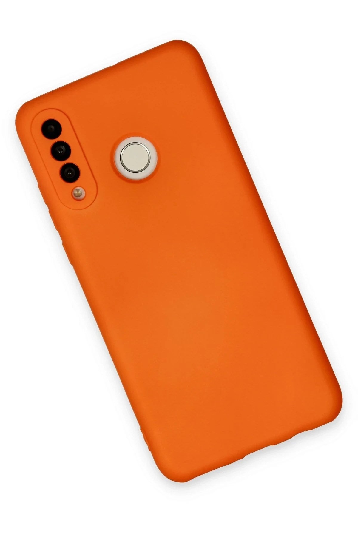 Mey İthalat® Huawei P30 Lite Kılıf Nano içi Kadife Silikon - Turuncu