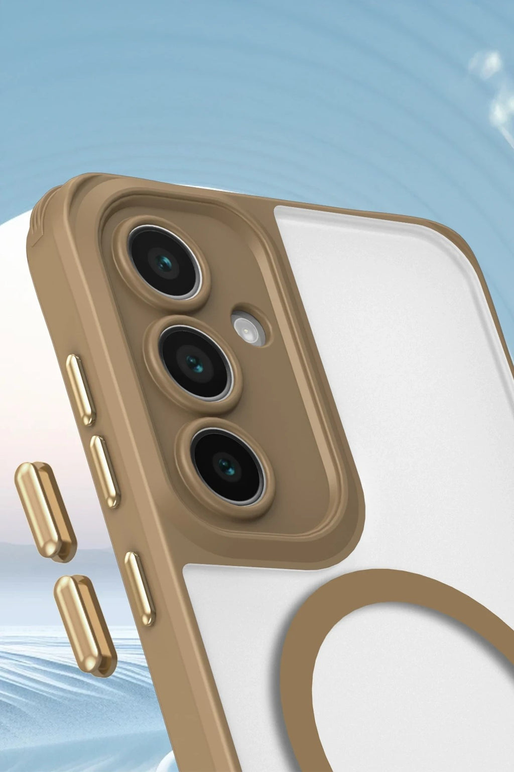 Mey İthalat® Samsung Galaxy S23 Plus Kılıf Enka Magsafe Silikon Kılıf - Desert