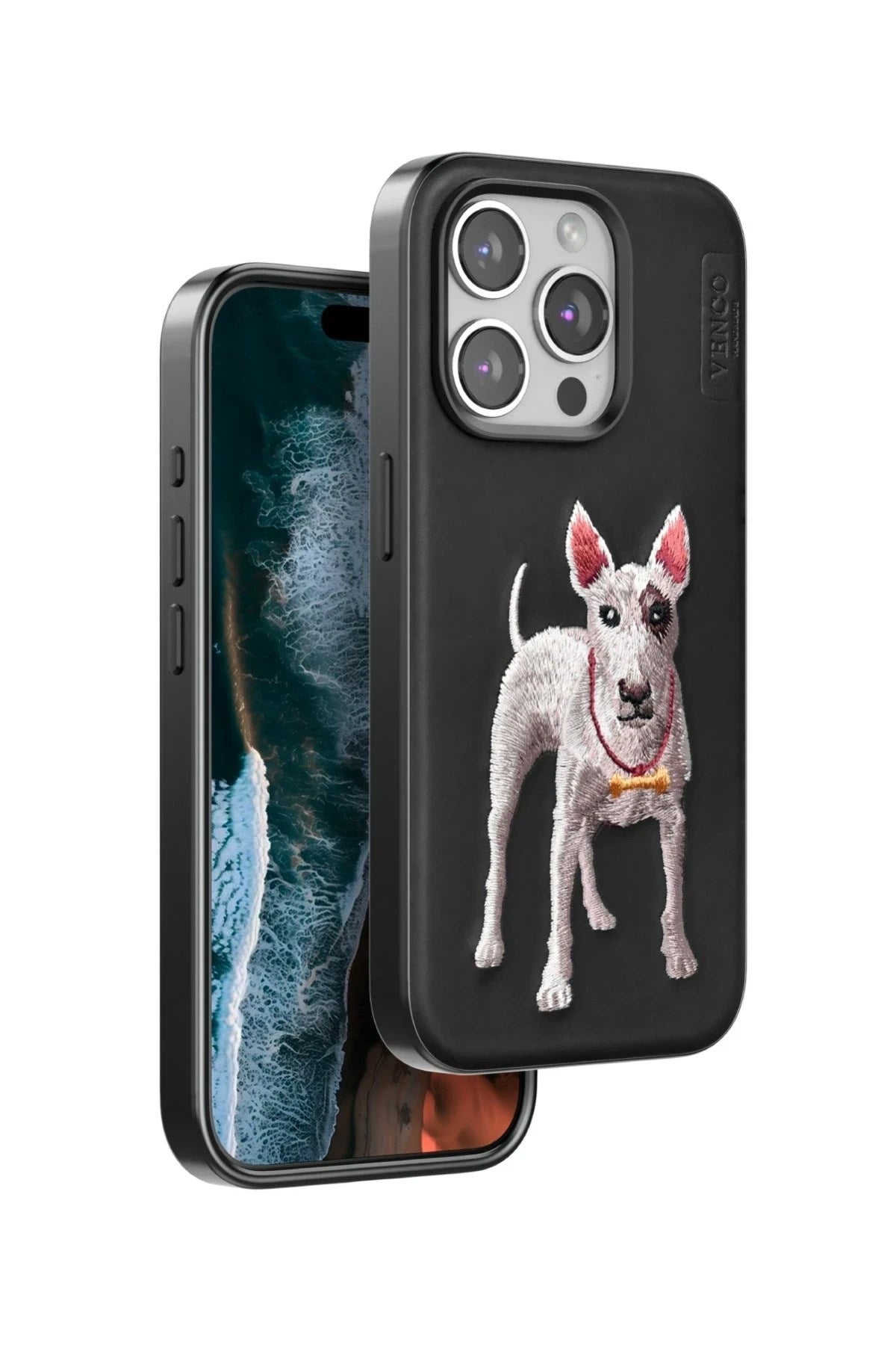 Mey İthalat® iPhone 14 Pro Max Perma Desenli Kapak - Siyah