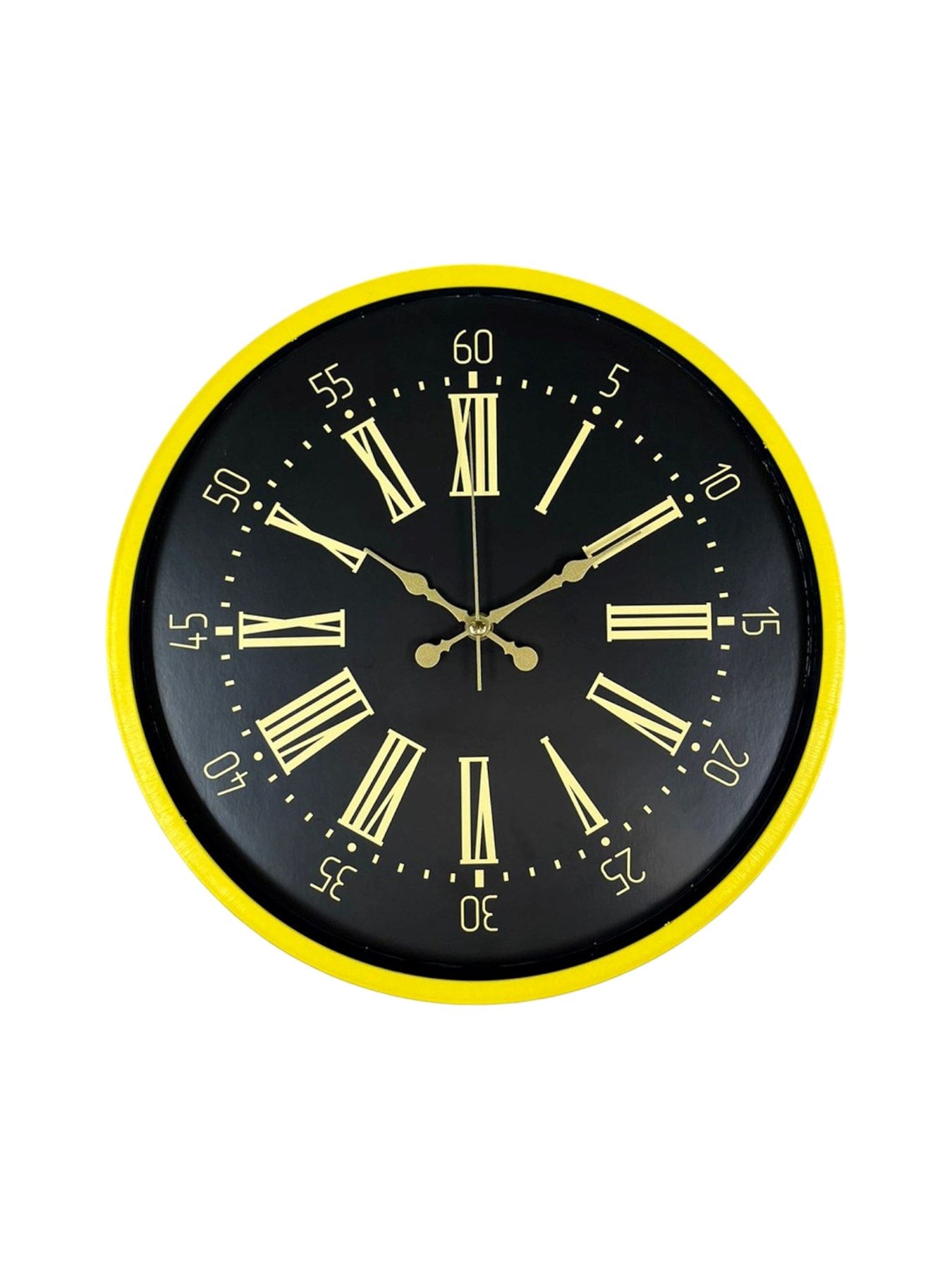36 Cm Sarı Modern Duvar Saati