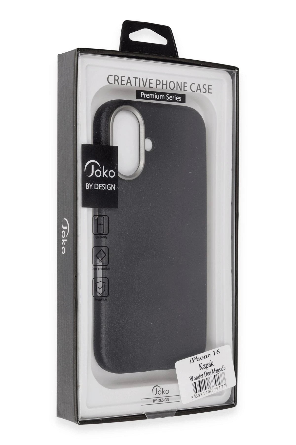 Mey İthalat® iPhone 16 Wonder Deri Magsafe Kapak - Siyah