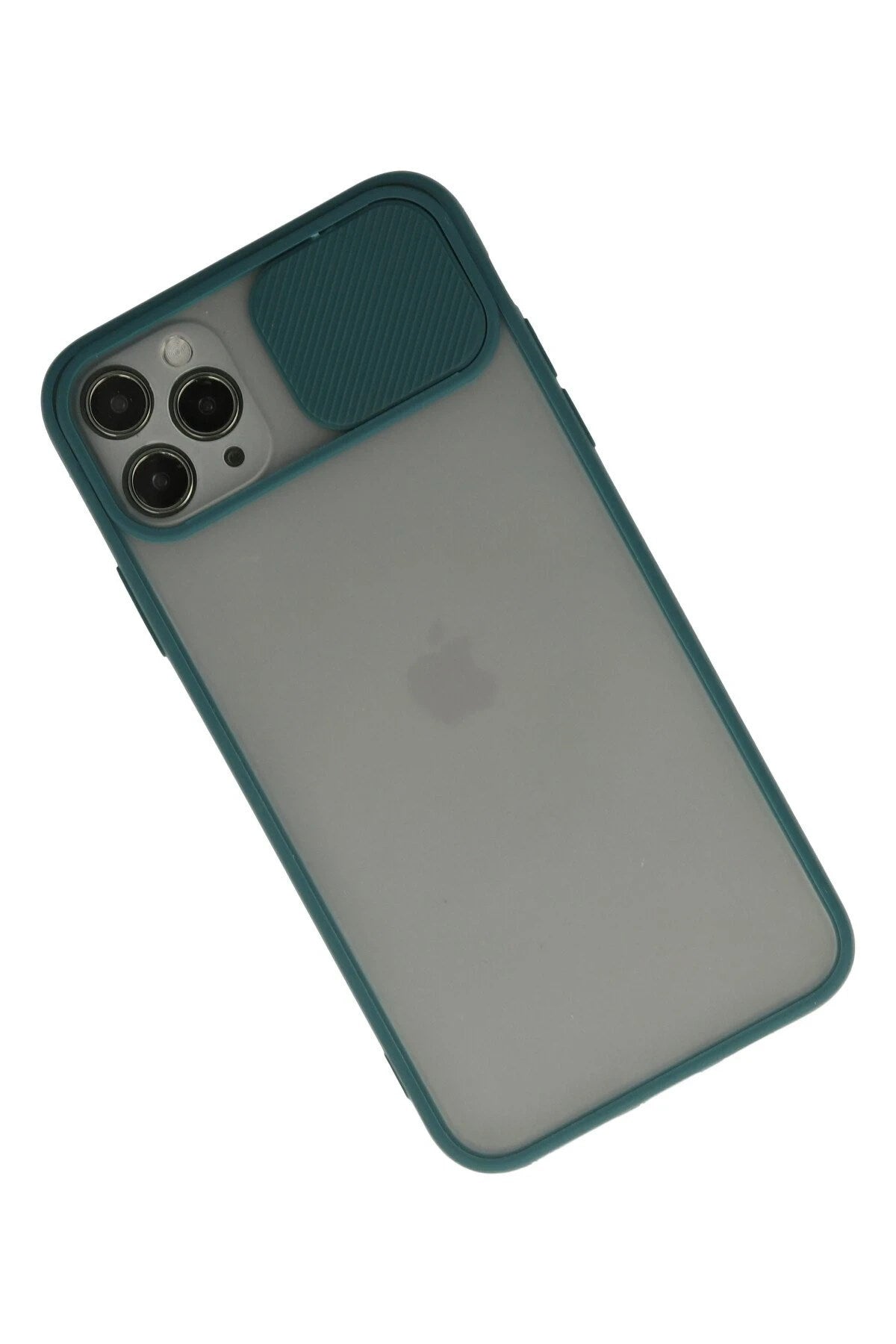 Mey İthalat® iPhone 11 Pro Kılıf Palm Buzlu Kamera Sürgülü Silikon - Yeşil