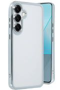 Mey İthalat® Samsung Galaxy S25 Plus Kılıf Lensli Silikon - Gümüş