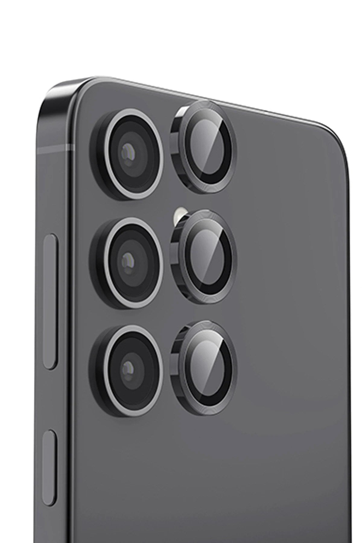 Mey İthalat® Samsung Galaxy S25 Plus Raze Metal Kamera Lens - Siyah