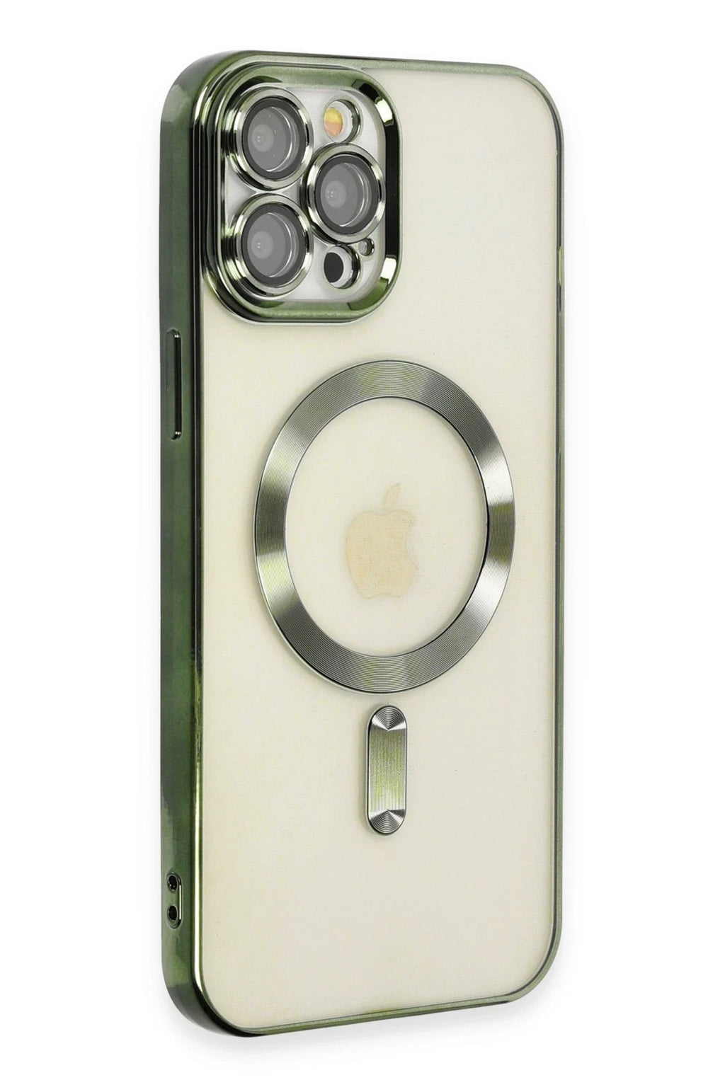 Mey İthalat® iPhone 12 Pro Max Kılıf Kross Magneticsafe Kapak - Koyu Yeşil