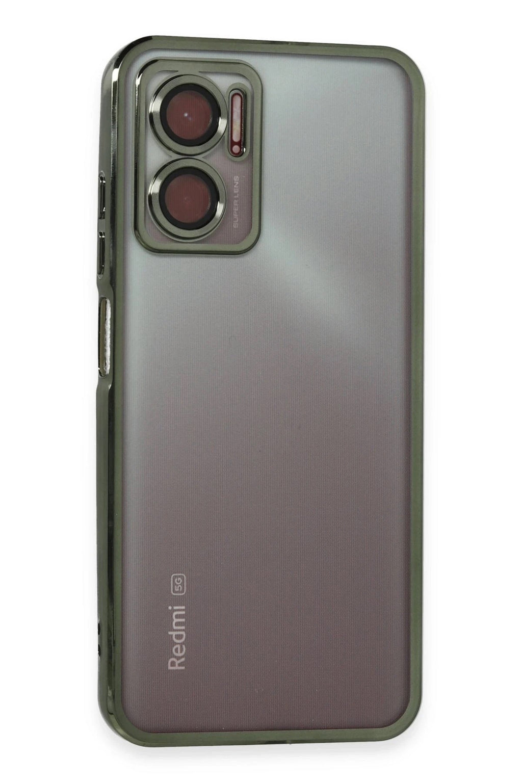 Mey İthalat® Redmi 10 5G Kılıf Lensli Silikon - Yeşil