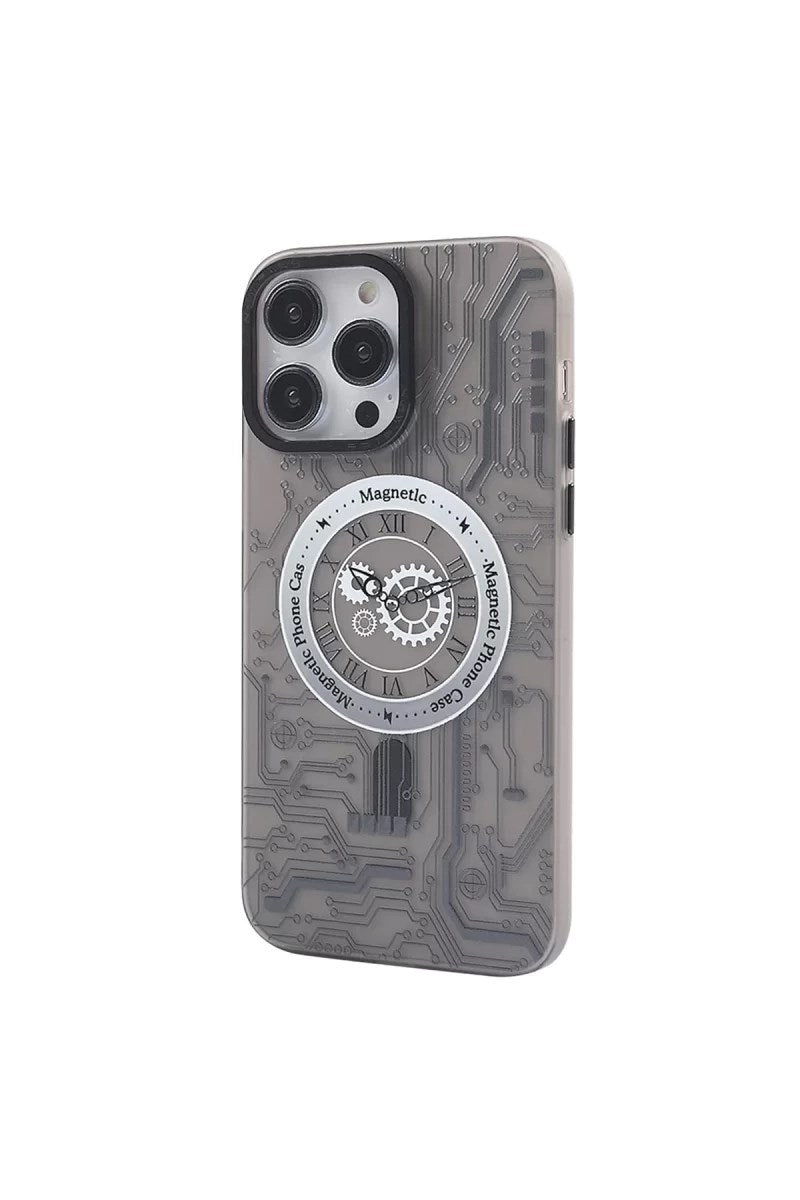 Mey İthalat® iPhone 14 Pro Max Kılıf Apollo Magneticsafe Desenli Kapak - Apollo Siyah - 1