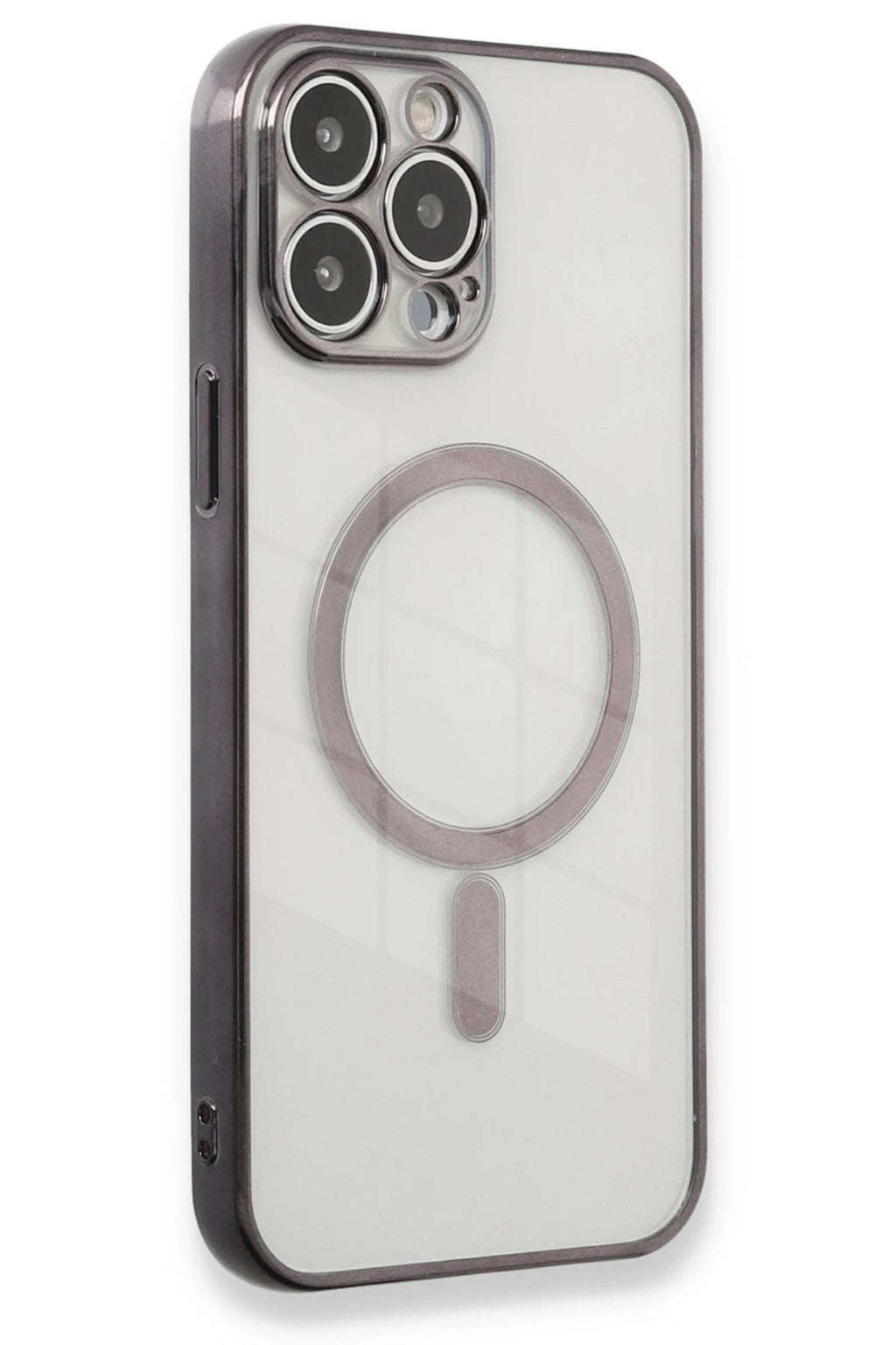 Mey İthalat® iPhone 13 Pro Max Kılıf Magneticsafe Lazer Silikon - Siyah