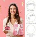 Mey İthalat® Kristal Taşlı Gümüş Renk İt&amp;#39;s My Birthday Yazılı Doğum Günü Parti Tacı 14x16 cm