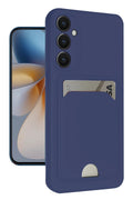 Mey İthalat® Samsung Galaxy S24 FE Kılıf Kelvin Kartvizitli Silikon - Lacivert