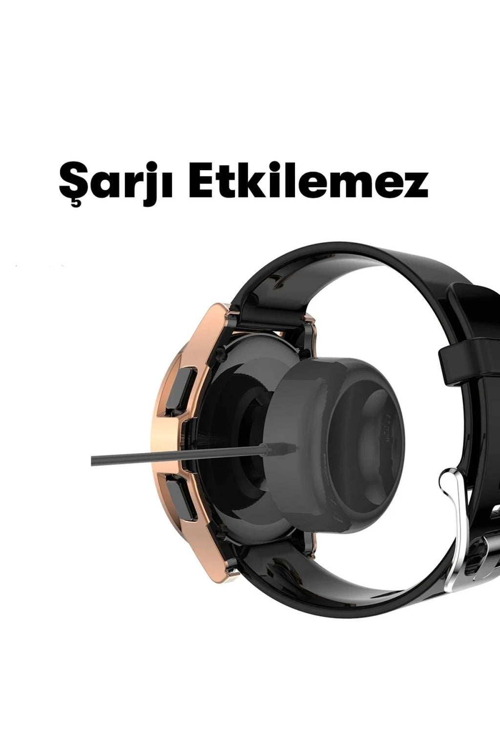 Mey İthalat® Watch 5 44mm Wall Camlı Kasa Ekran Koruyucu - Gümüş