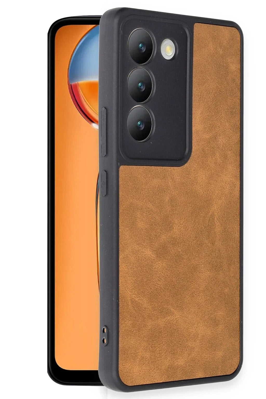 Mey İthalat® Vivo V30 Lite 4G Kılıf Aras Deri Kapak - Taba