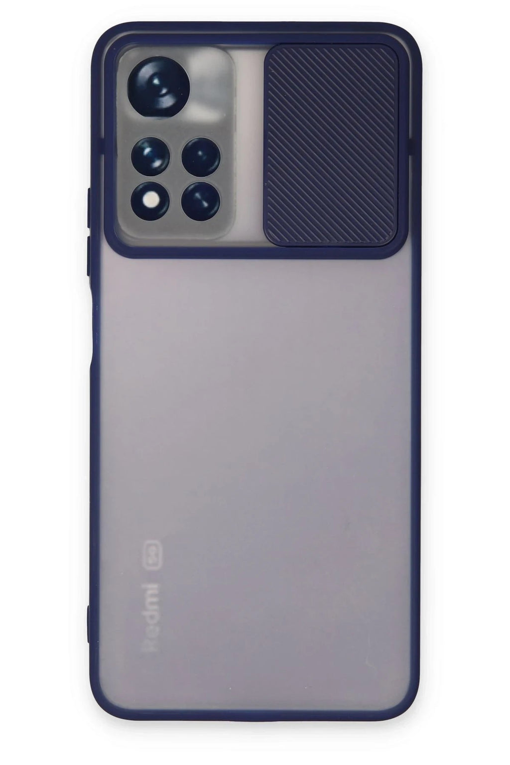 Mey İthalat® Redmi Note 11T Kılıf Palm Buzlu Kamera Sürgülü Silikon - Lacivert